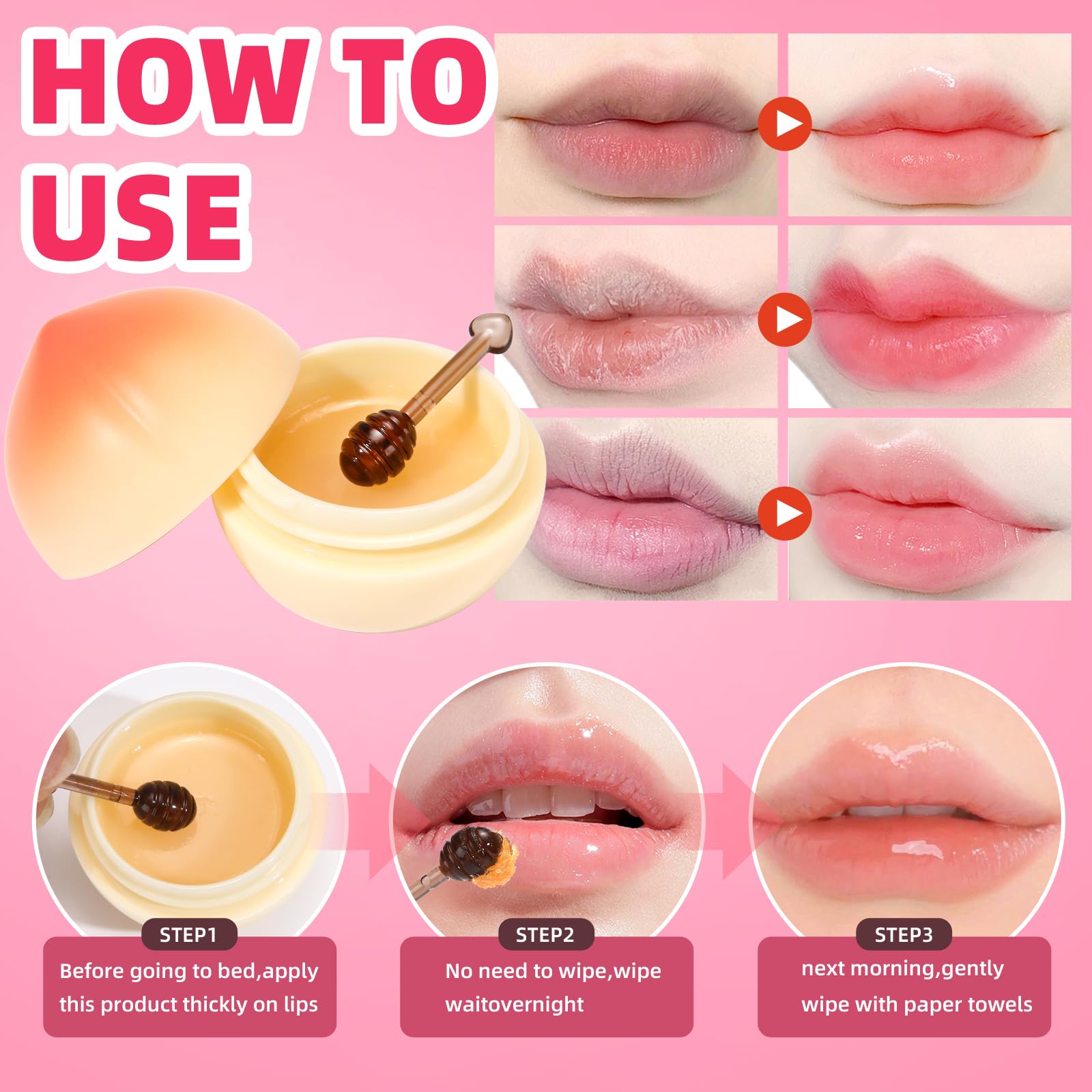Deepmind cherry lip mask pot nourishes with fruit extracts for subtle plumping.