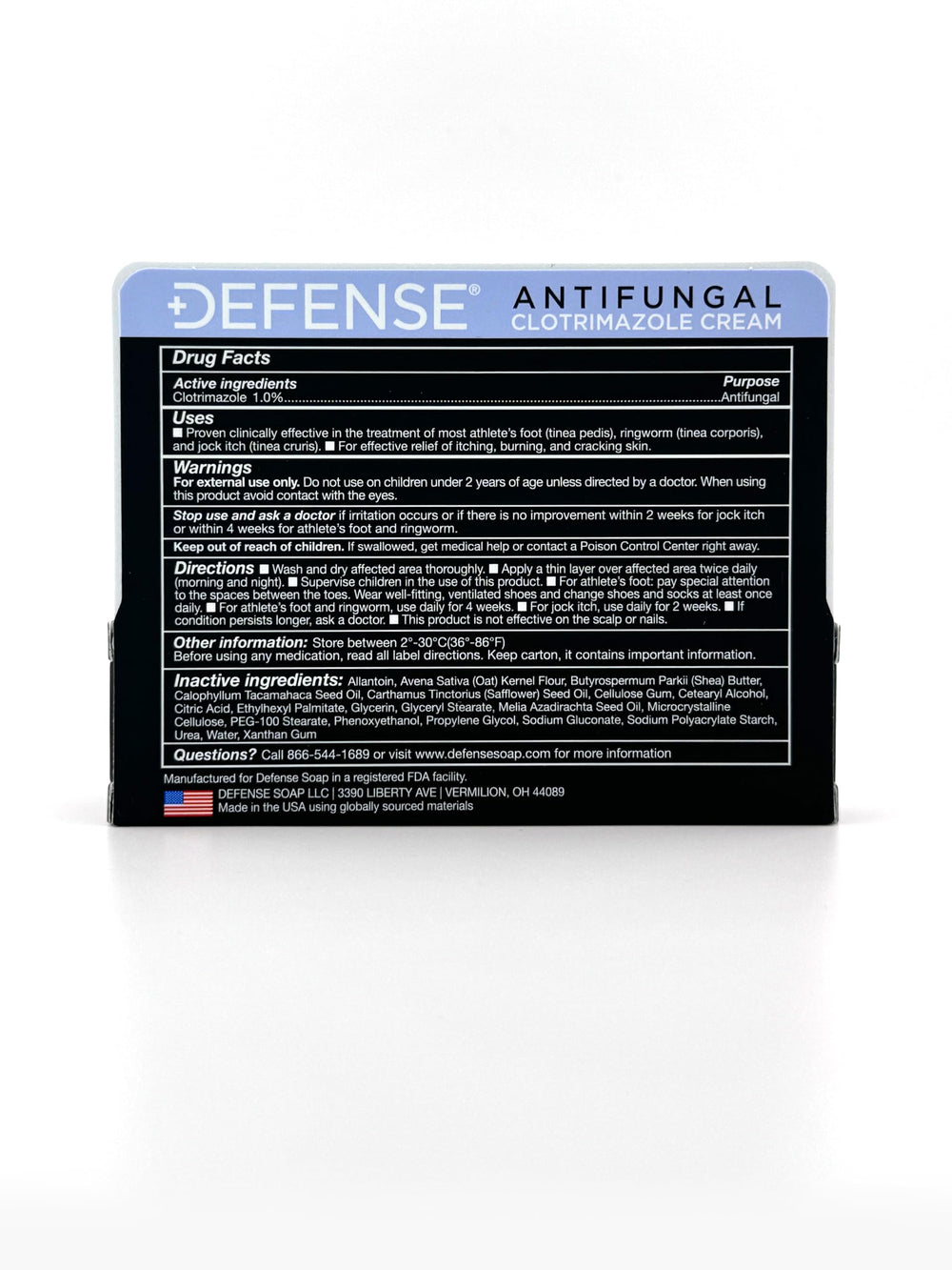 Defense Clotrimazole cream in-use during daily routine