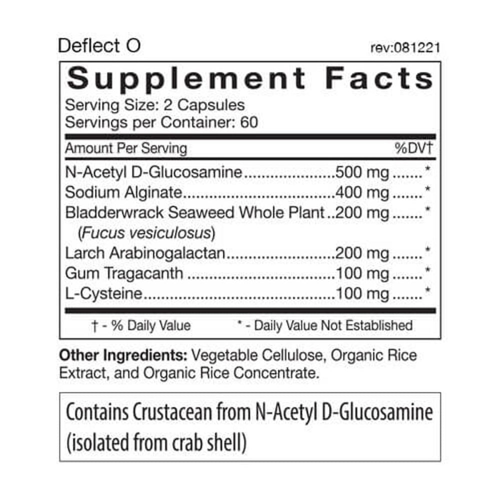 D'Adamo Deflect Lectin Blocker – Blood Type O | 120 Vegetarian Capsule ...