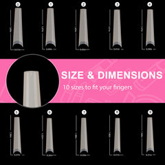 Defuber natural ABS nail tips ready for DIY manicures and reshaping