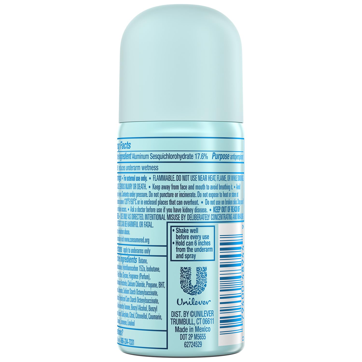 Degree Advanced spray mist with Shower Clean scent for instant freshness