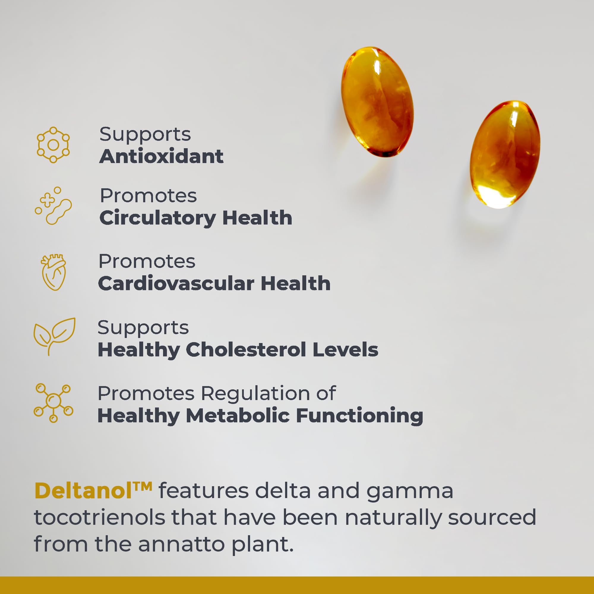 Ingredients and sourcing information for Deltanol Tocotrienols