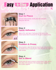 Delyneph beginner-friendly application of lash clusters for multiple occasions