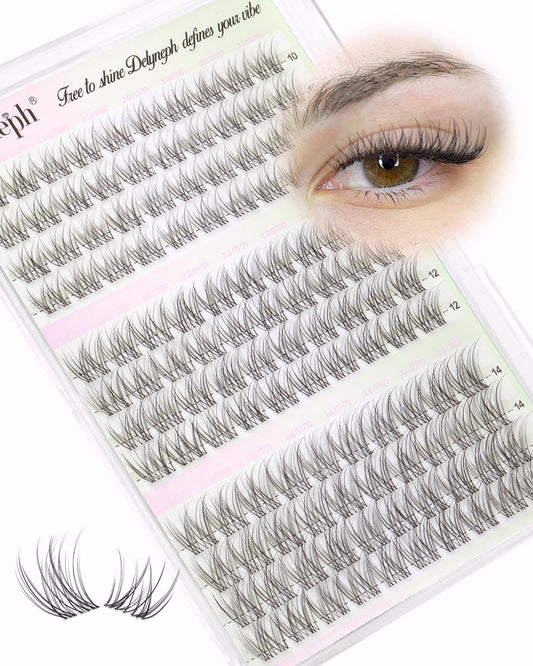 Delyneph natural lash clusters in box for easy storage and everyday wear