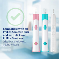 demirdental kids toothbrush heads for ages 7-10 in purple
