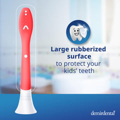demirdental kids toothbrush heads for ages 7-10 in yellow