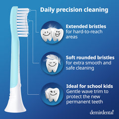 Rubberized protection on Demirdental kids brush head