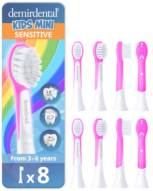 Demirdental Kids Mini Toothbrush Head in Magenta - front view