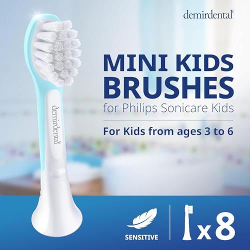 Mini turquoise replacement toothbrush head for ages 3 to 6