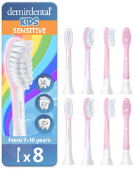 Pink Demirdental Kids toothbrush head for Philips Sonicare Kids (ages 7-10)