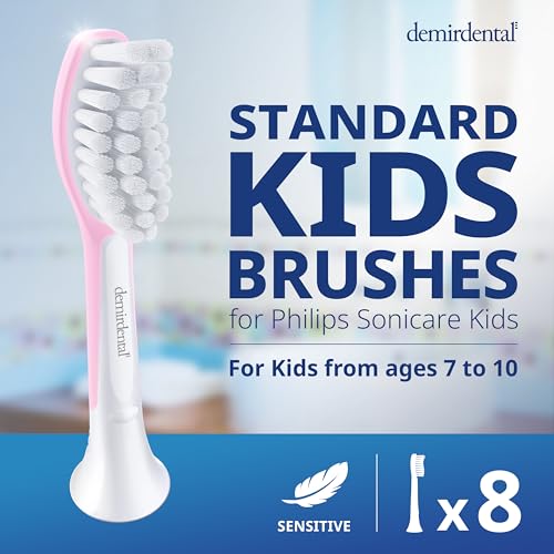 Sky blue Demirdental Kids toothbrush head for Philips Sonicare Kids (ages 7-10)