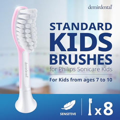 Sky blue Demirdental Kids toothbrush head for Philips Sonicare Kids (ages 7-10)