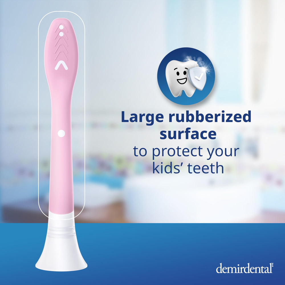 Yellow Demirdental Kids toothbrush head for Philips Sonicare Kids (ages 7-10)