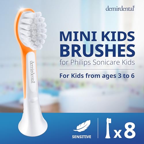 Mini replacement brush head for ages 3 to 6 – orange