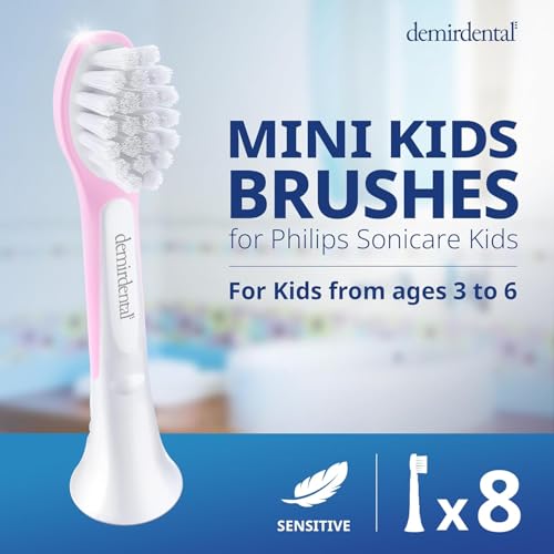 Red Demirdental Kids Mini Toothbrush Head for Philips Sonicare Kids