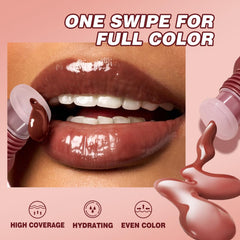 DENESTUP wand applicator applying gloss for smooth, even coverage.