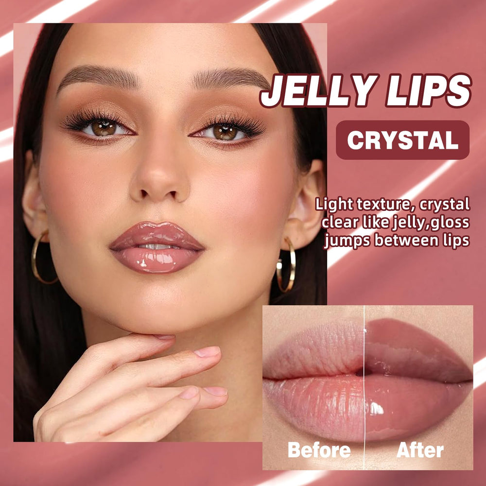 DENESTUP close-up of plumping gloss on lips suggesting fuller look.