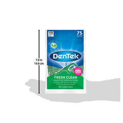DenTek Fresh Clean Floss Picks arranged on countertop