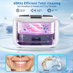 Dental cleaning pod for night guards dentures and retainers