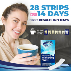 Open box showing 28 whitening strips for 14-day kit