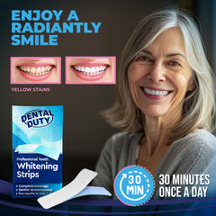 Whitening strips placed on teeth illustration
