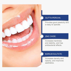 Beads during temporary tooth filling demonstration