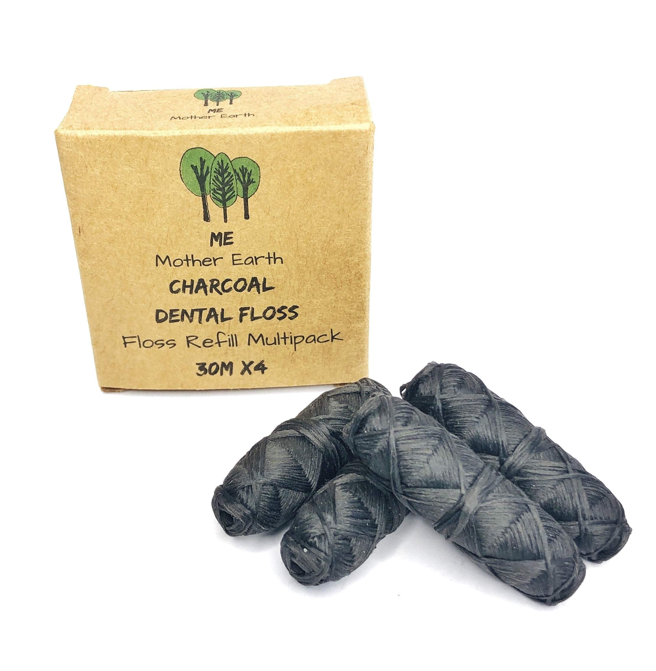 Dental floss coated with peppermint essential oil and natural candelilla wax