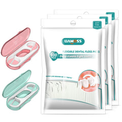 Dental floss picks with 320-count triple clean for teeth