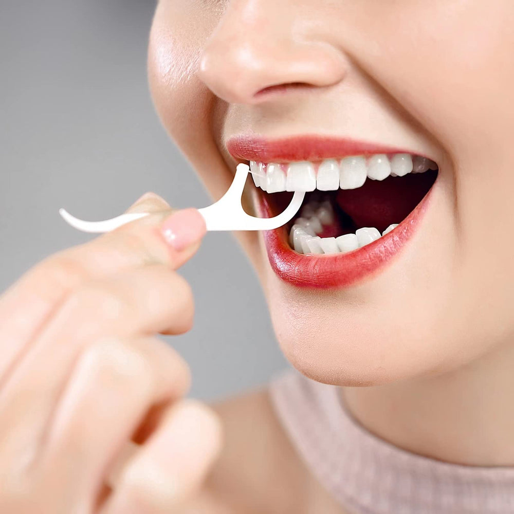 Refill bagged flosser toothpicks showcased for daily use