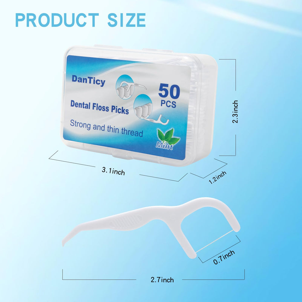 Floss picks with easy grip handle for comfortable use