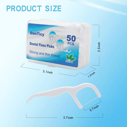 Floss picks with easy grip handle for comfortable use