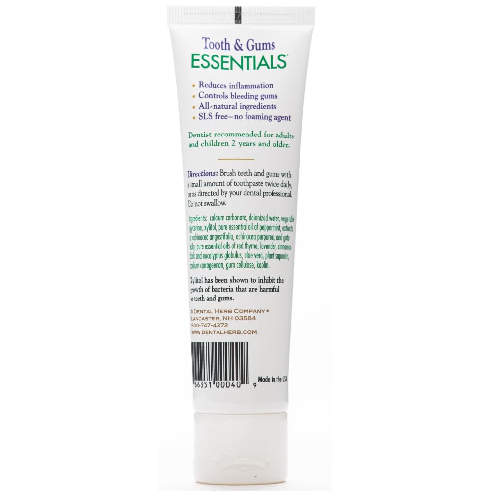 Made in USA stamp on Essentials toothpaste packaging