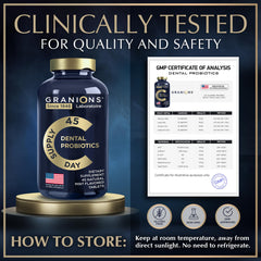 USA-made gluten-free dental probiotic tablets