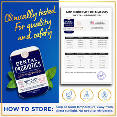 Travel-friendly tin with dental probiotics on the go