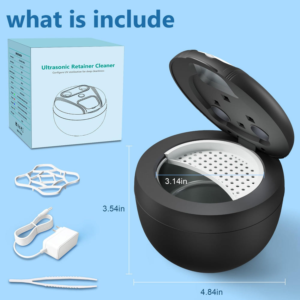 Large 200ml tank fitting retainers, dentures, aligners, and more