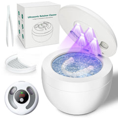 Front view of the white Dental Ultrasonic Retainer Cleaner (45kHz)