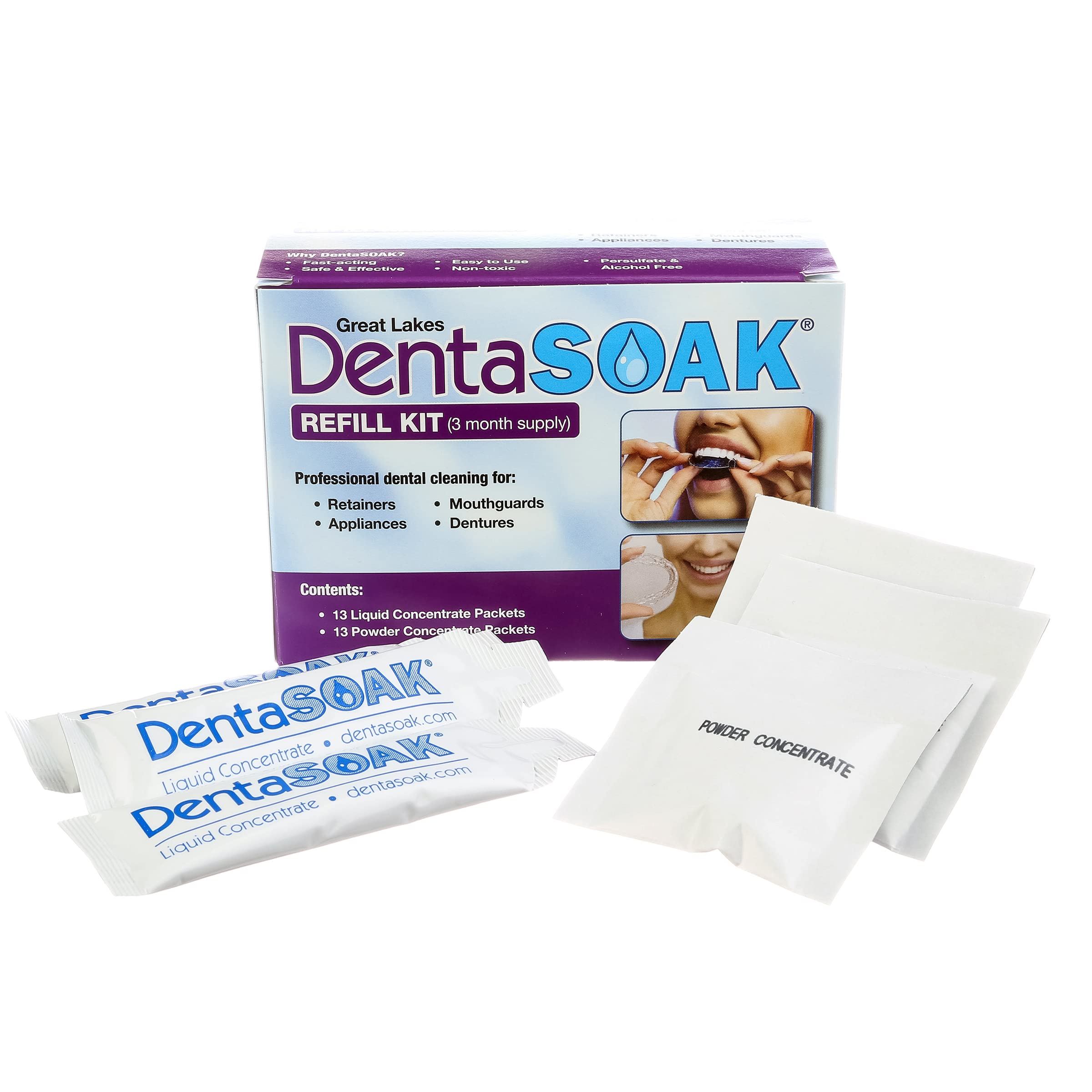 DentaSOAK Refill Kit mint scented 3-month supply