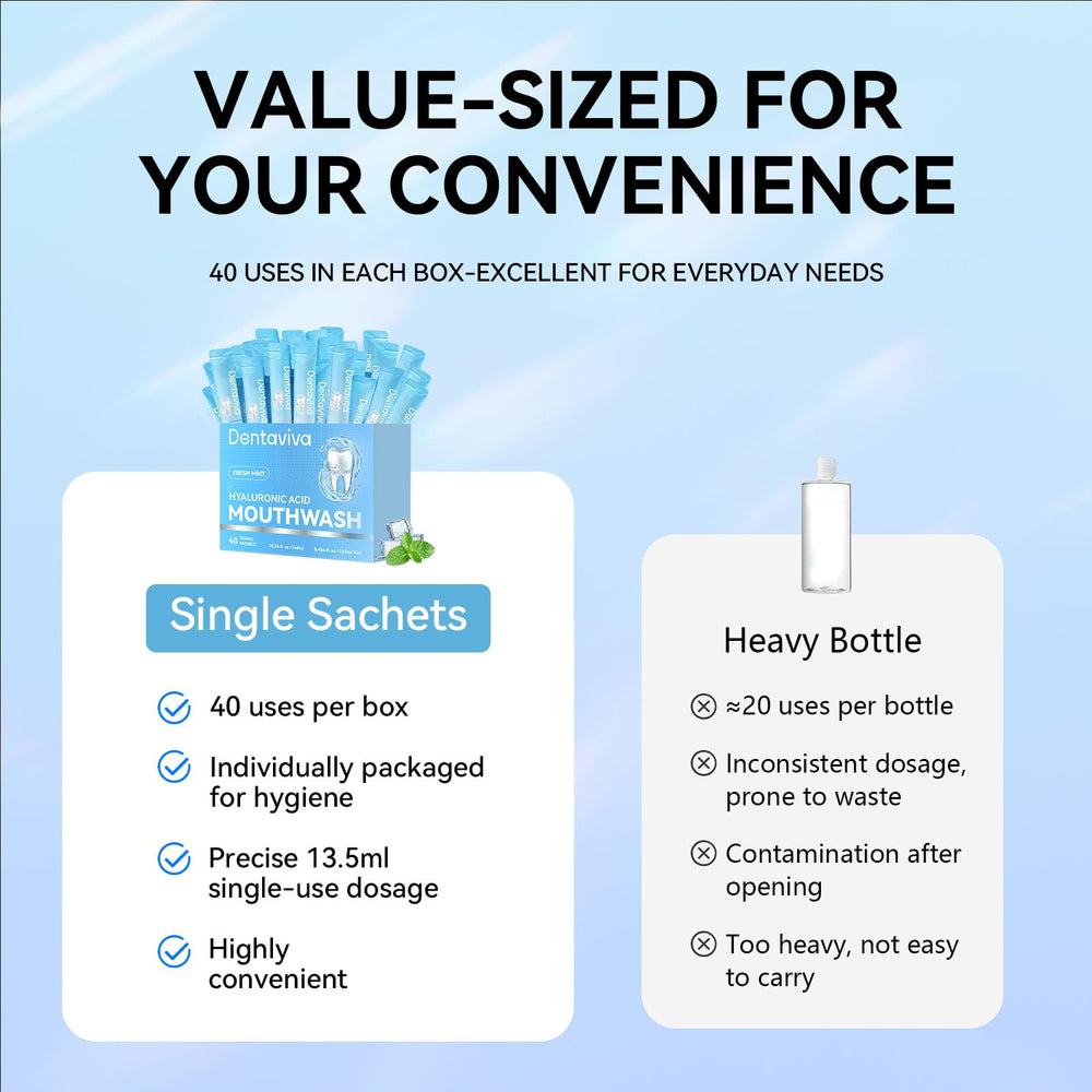 Alcohol-free formula badge on DentaViva packaging