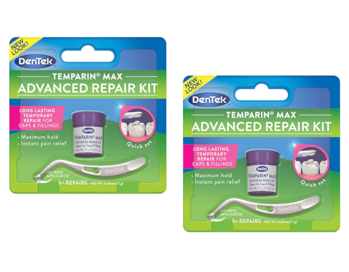 DenTek Temparin Max Lost Filling and Loose Cap Repair Kit, 2-pack packaging