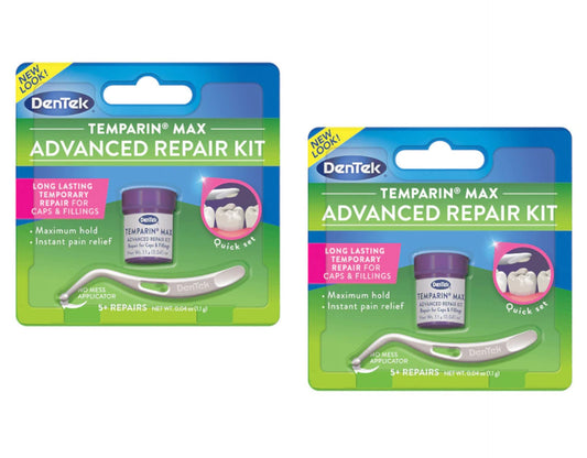 DenTek Temparin Max Lost Filling and Loose Cap Repair Kit, 2-pack packaging