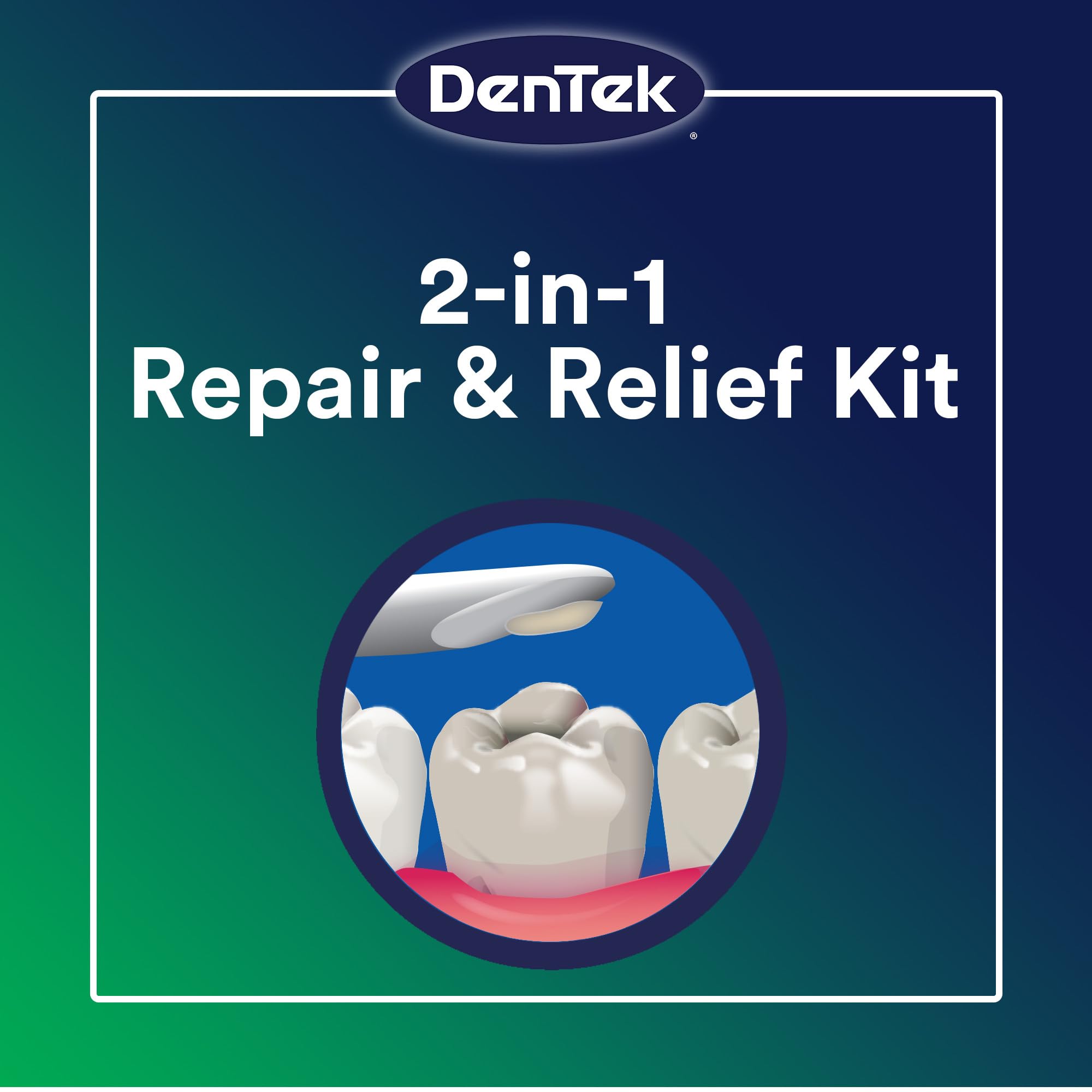 Close-up of Temparin Max tube and applicator for tooth repair