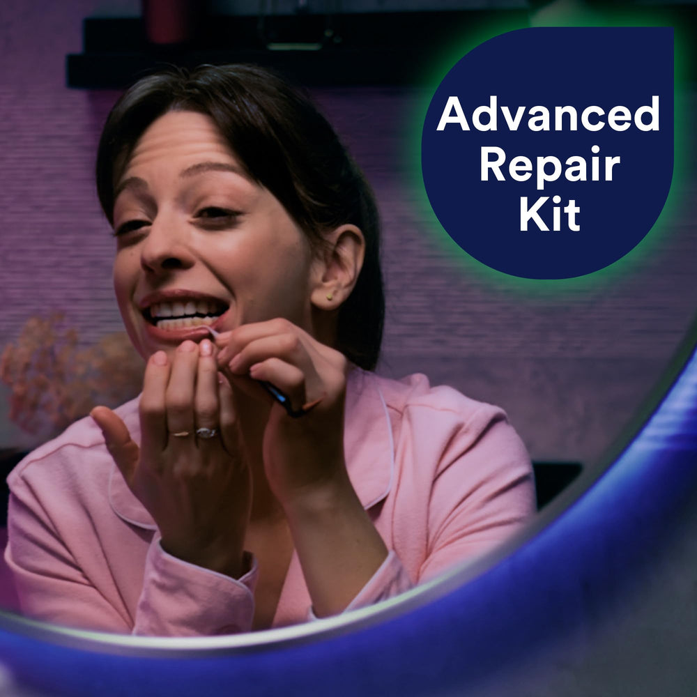 Quick-fix application image for securing a damaged filling