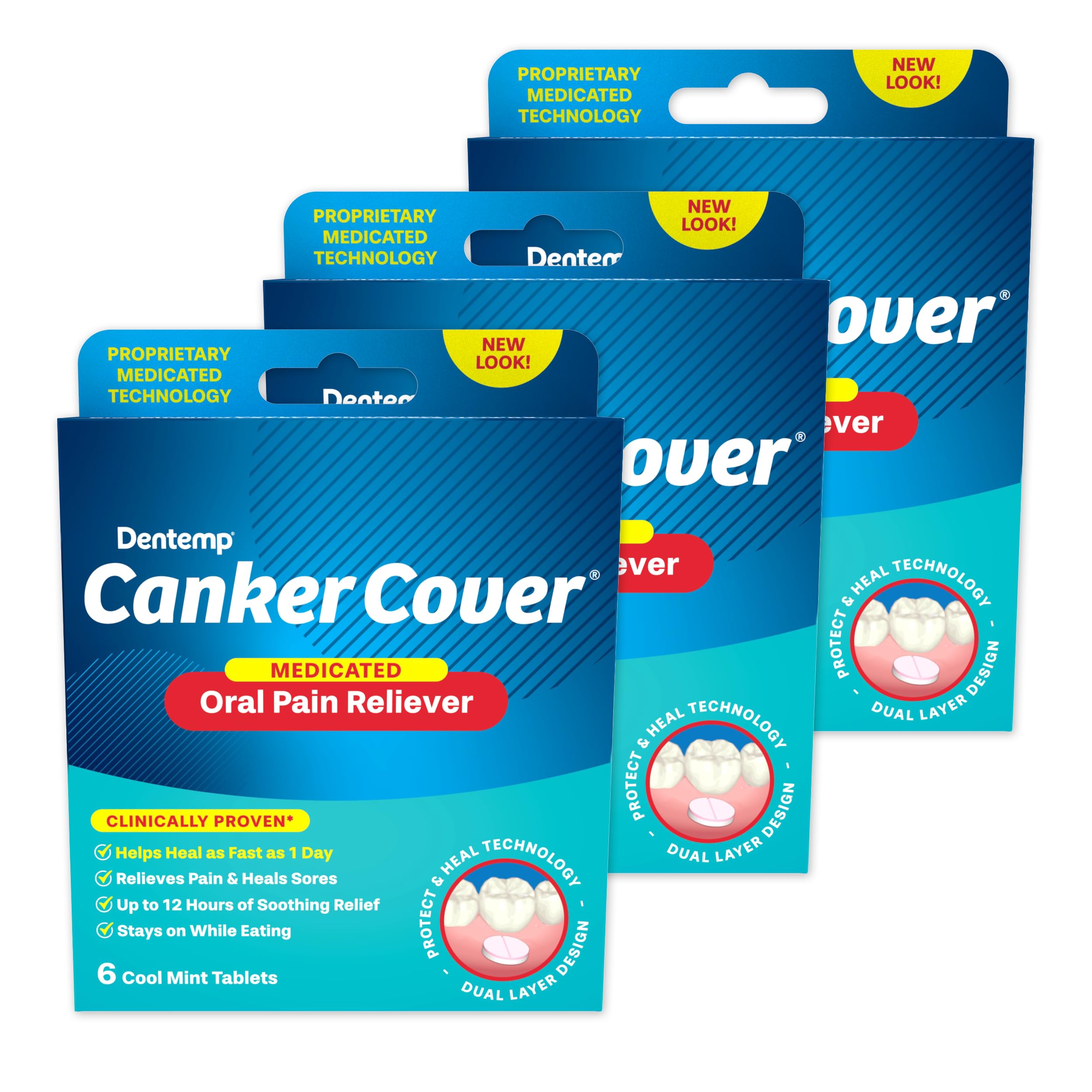 Dentemp Canker Cover packaging 3-pack