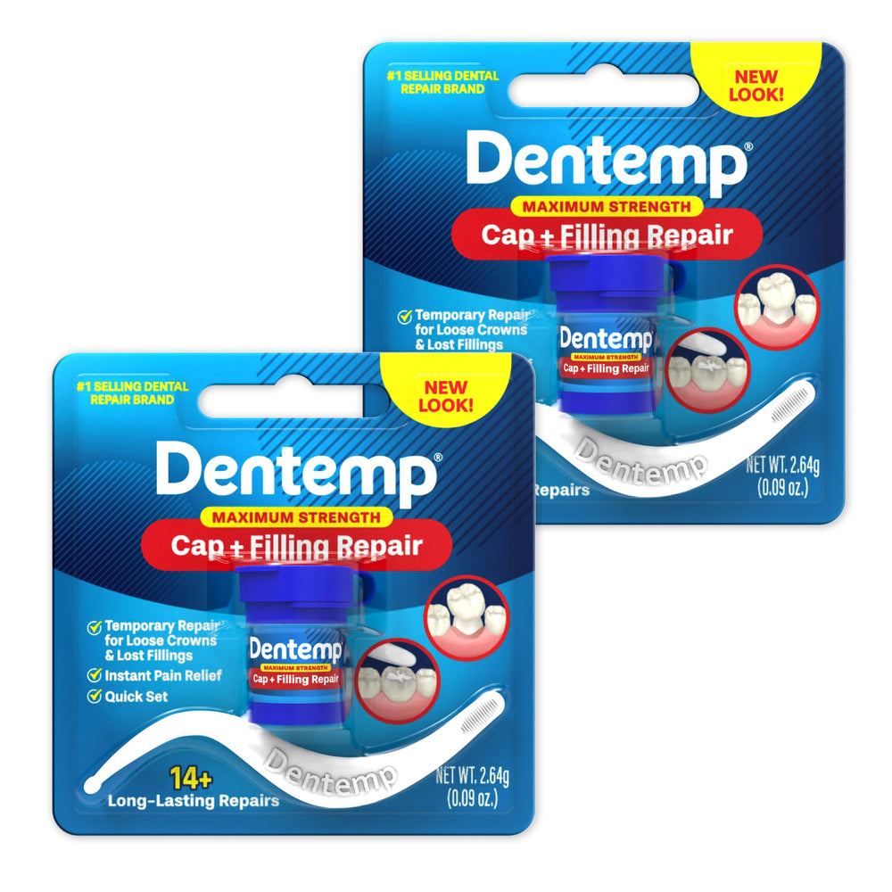 Dentemp loose cap repair pack of 2 – product front view