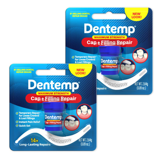 Dentemp loose cap repair pack of 2 – product front view