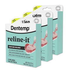 Upper and lower dentures with Reline-It kit