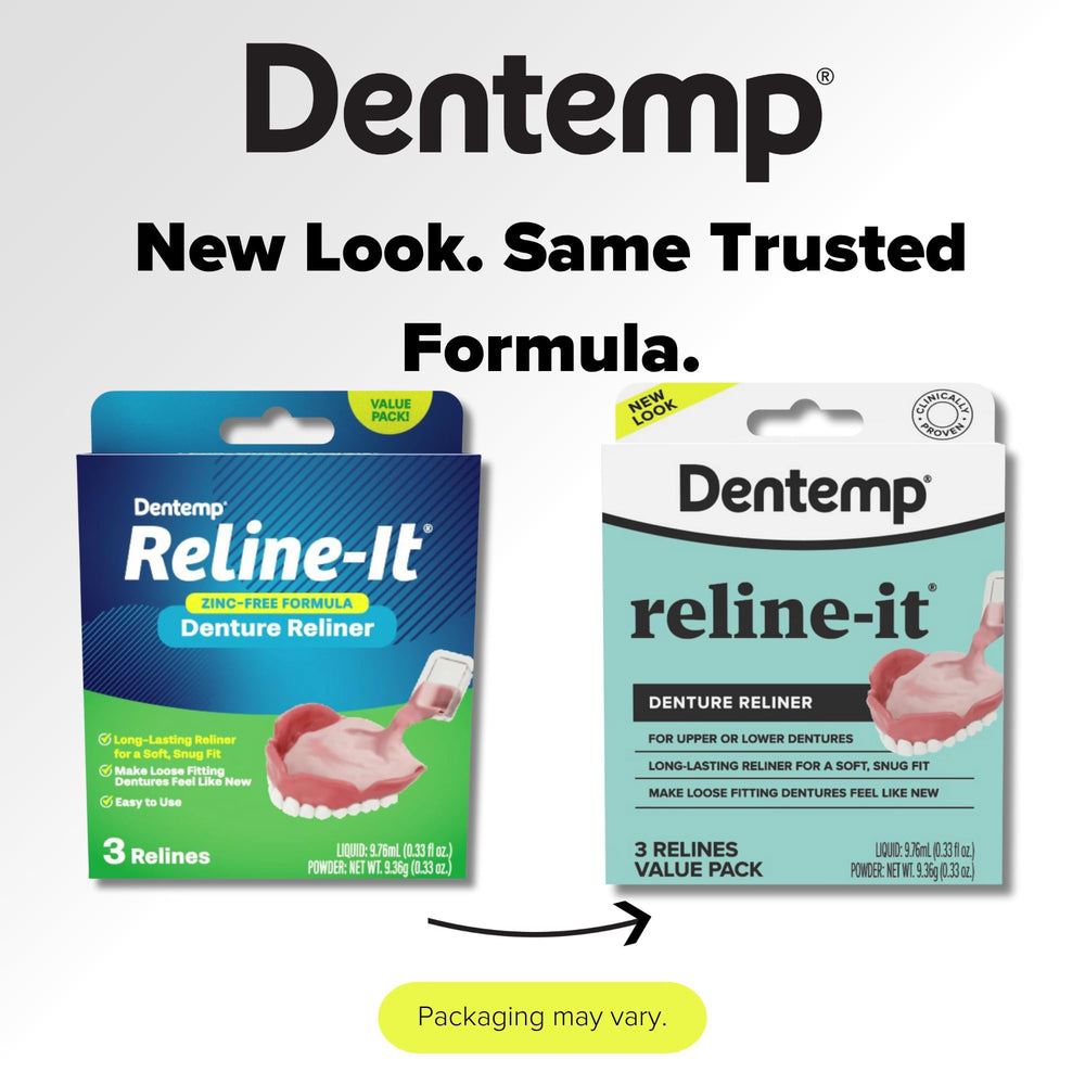 Advanced zinc-free formula of Dentemp Reline-It