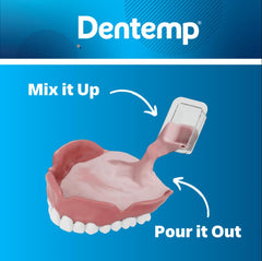 Before and after using Dentemp Reline-It