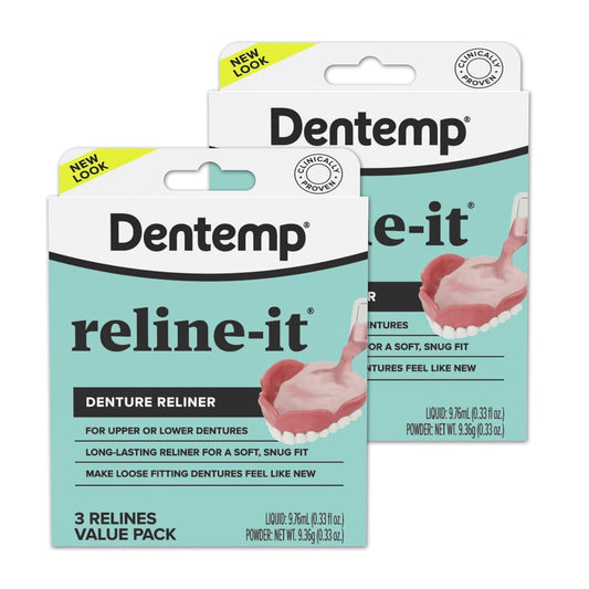 Dentemp Reline-It Denture Reliner Kit box front