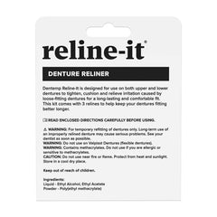 Close-up of Reline-It label on kit
